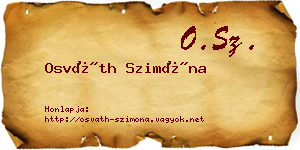 Osváth Szimóna névjegykártya